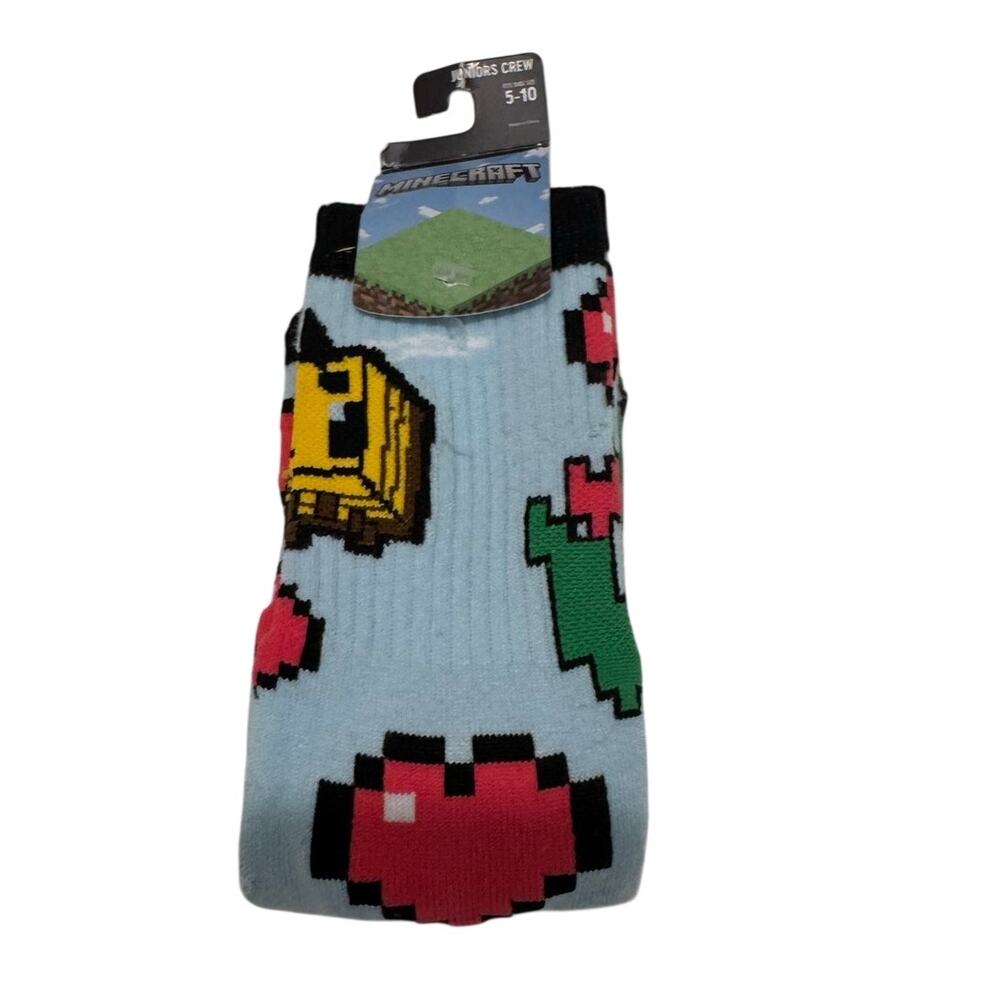 MINECRAFT Single pair of Men's Crew Socks NWT Fits Shoe Size 8 - 12